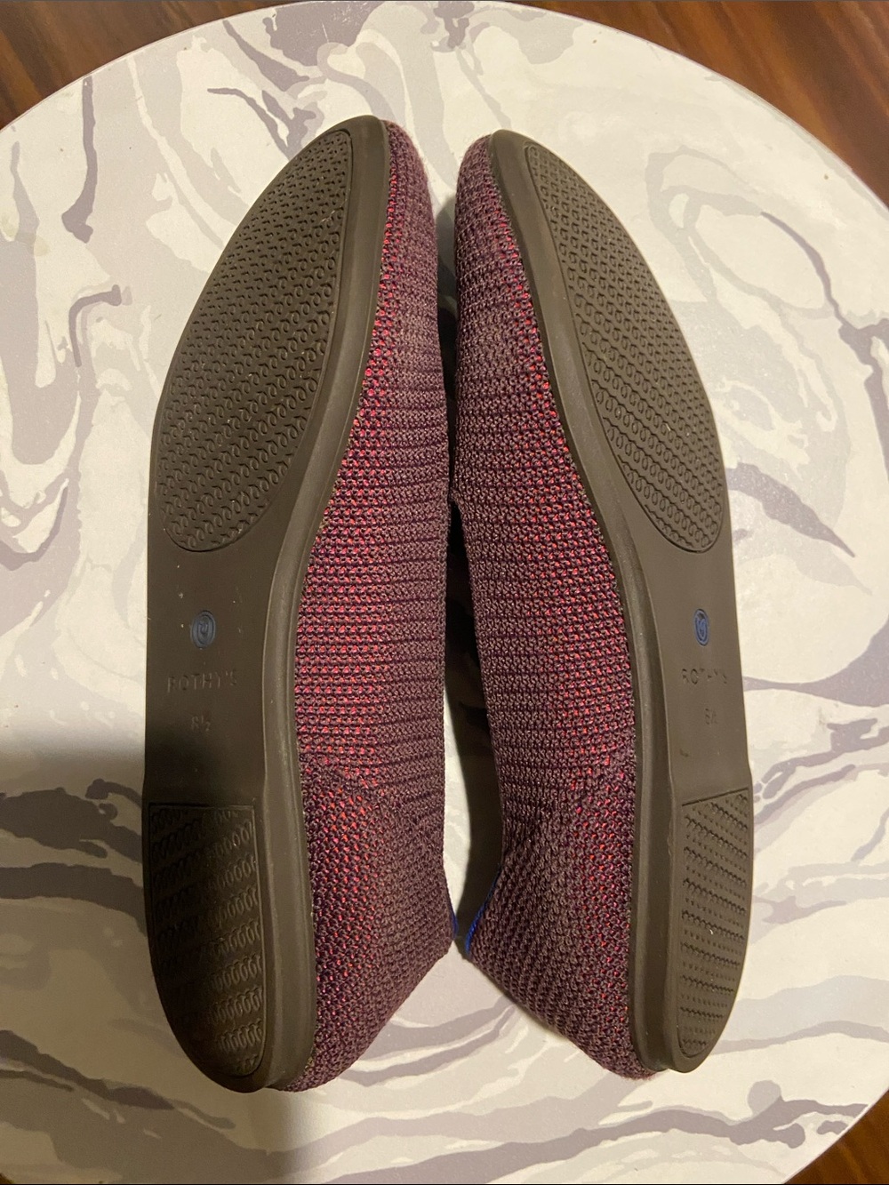 Rothy’s The Loafer Burgundy Knit Slip-On Flats Women’s Size 8.5 - Picture 11 of 11